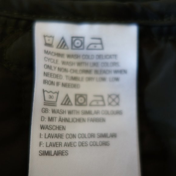 Isaac Mizrahi Live! SOHO Nylon Quilted Green Camo Print Anorak Jacket Size L - Picture 7 of 7